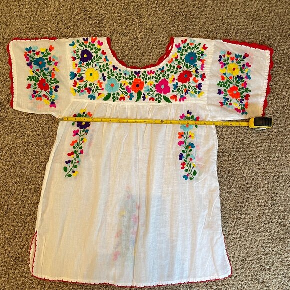 NWOT Size Large Siren La Primavera hand-embroidered Mexican style peasant top - Picture 4 of 9